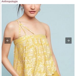 Anthropologie Floreat One shoulder Top